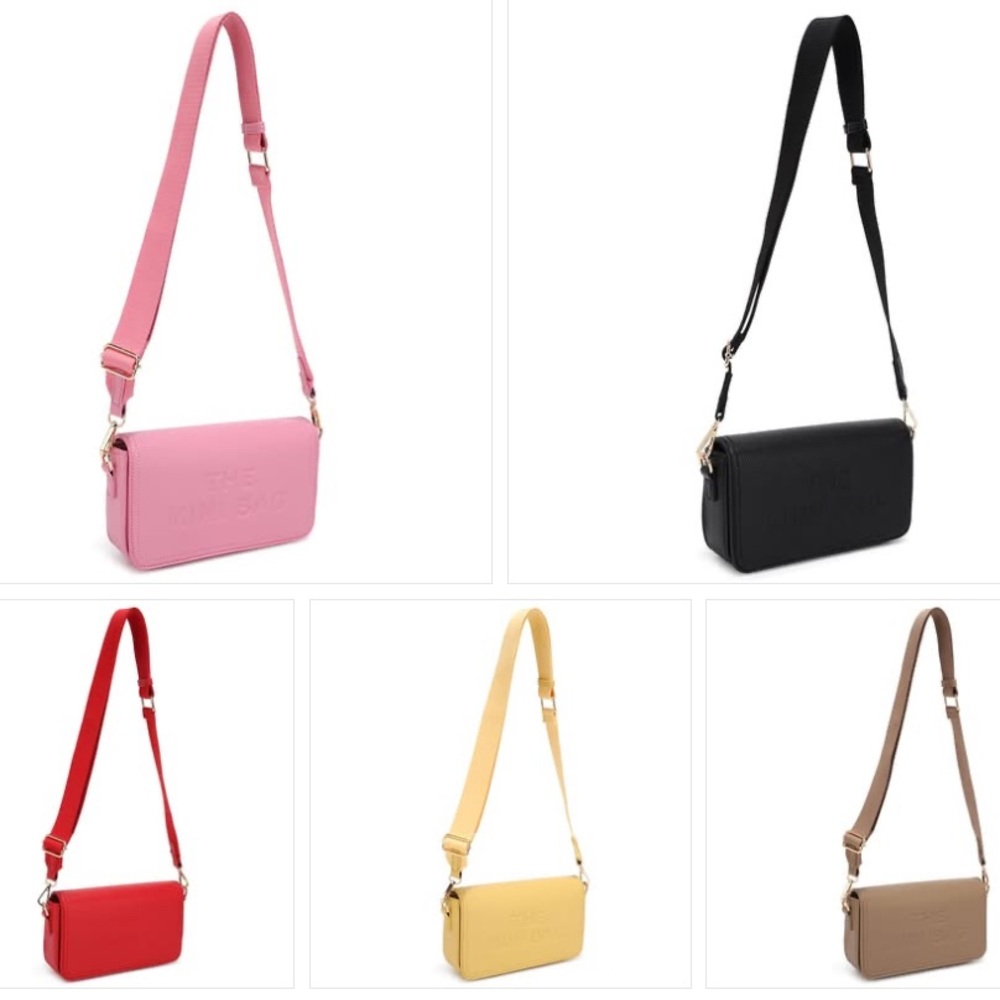 Stylish Women's Crossbody Bag - Pink, Black, Red, Yellow, Brown